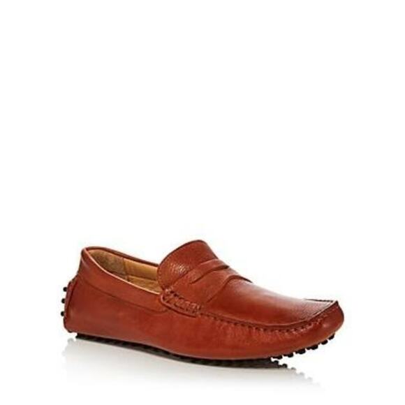 The Men's Store at Bloomingdale's Other - The Men's Store Men's Penny Loafer Drivers Leather Mahoganey Pebble, US 9.5 M